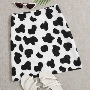 Cow Print Skirt